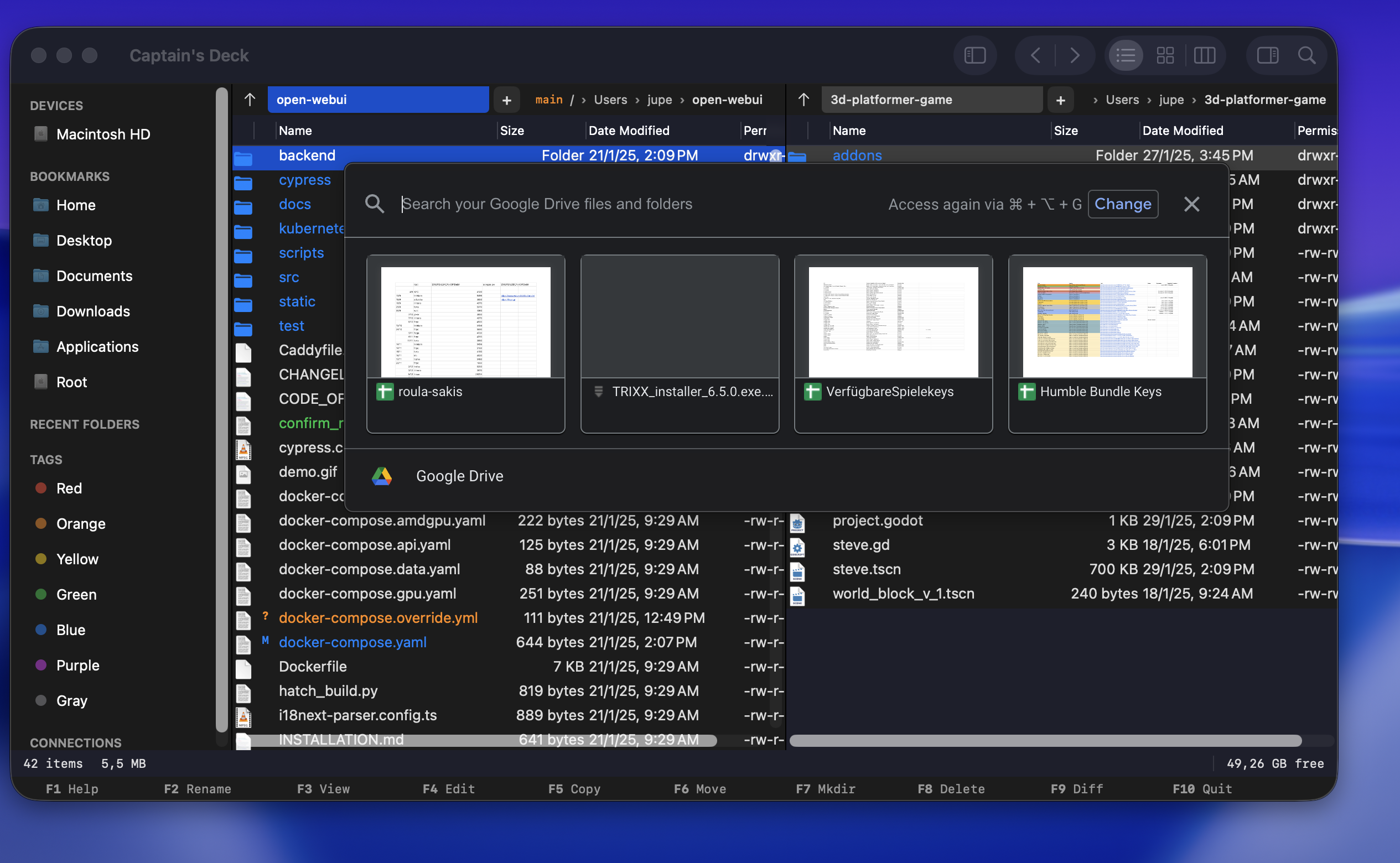 Search on remote drives like Google Drive